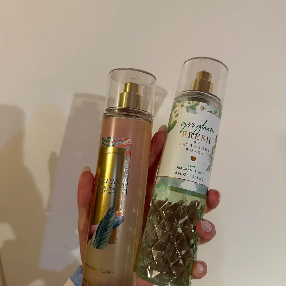 Bath & Body Works Bahamas Pink & Gingham‎ Fresh Green Mist Duo